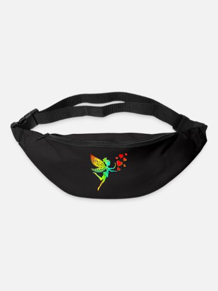 Fee Elfe Herzen Valentinstag Geschenkidee Liebe - Gürteltasche - Schwarz