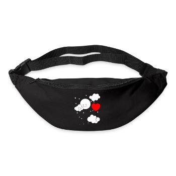 Fantasy children sky balloon heart baby - Bum bag - black - Front