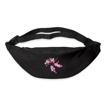 Sakura Blume - Gürteltasche - Schwarz - Vorne