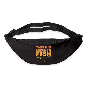 Kids Fishing This Child Loves to Fish Fish - Bum bag - black - Front
