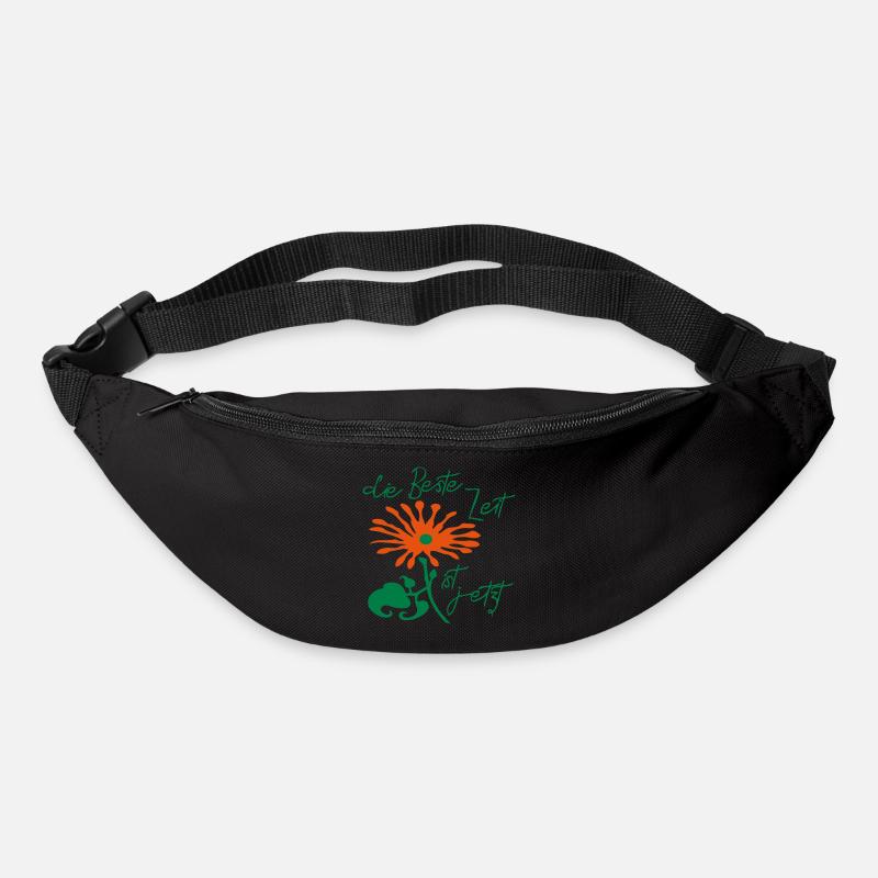 die beste Zeit ist jetzt - Gürteltasche - Schwarz