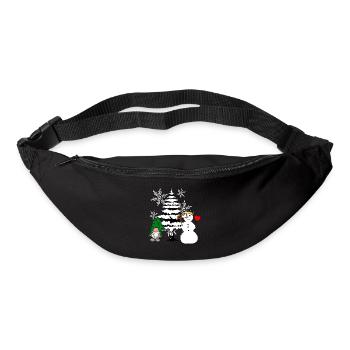 Forêt de Noël Nikolaus Schneemann Père Noël - Sac banane - noir - Devant