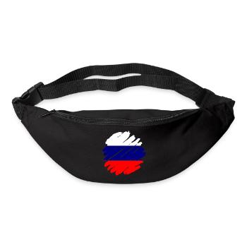 Drapeau de russie Vintage Drapeau russe d’occasion Look - Sac banane - noir - Devant