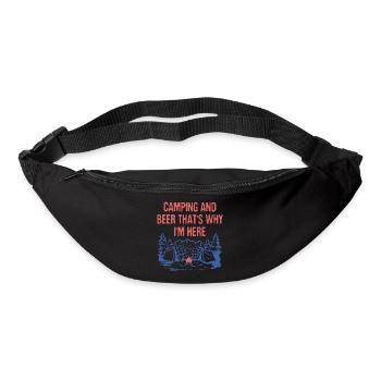 Camping et bière Camper Drinking Camp Alcoolique - Sac banane - noir - Devant