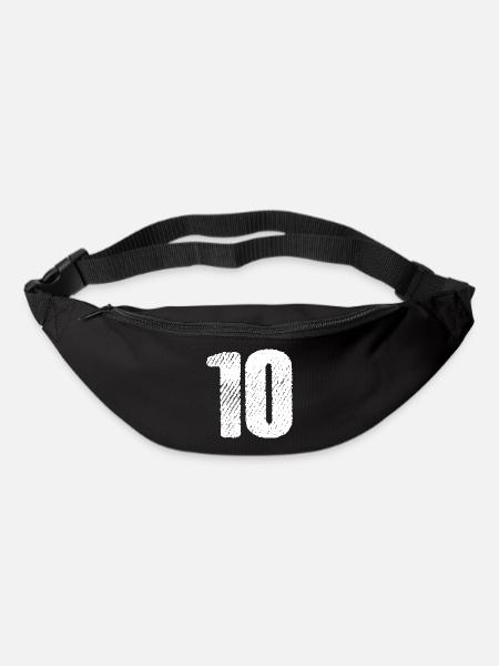 10 Zahl Trikot - Gürteltasche - Schwarz