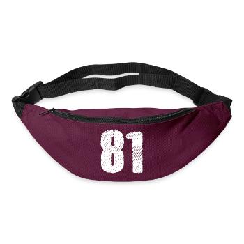 81 number jersey - Bum bag - burgundy - Front