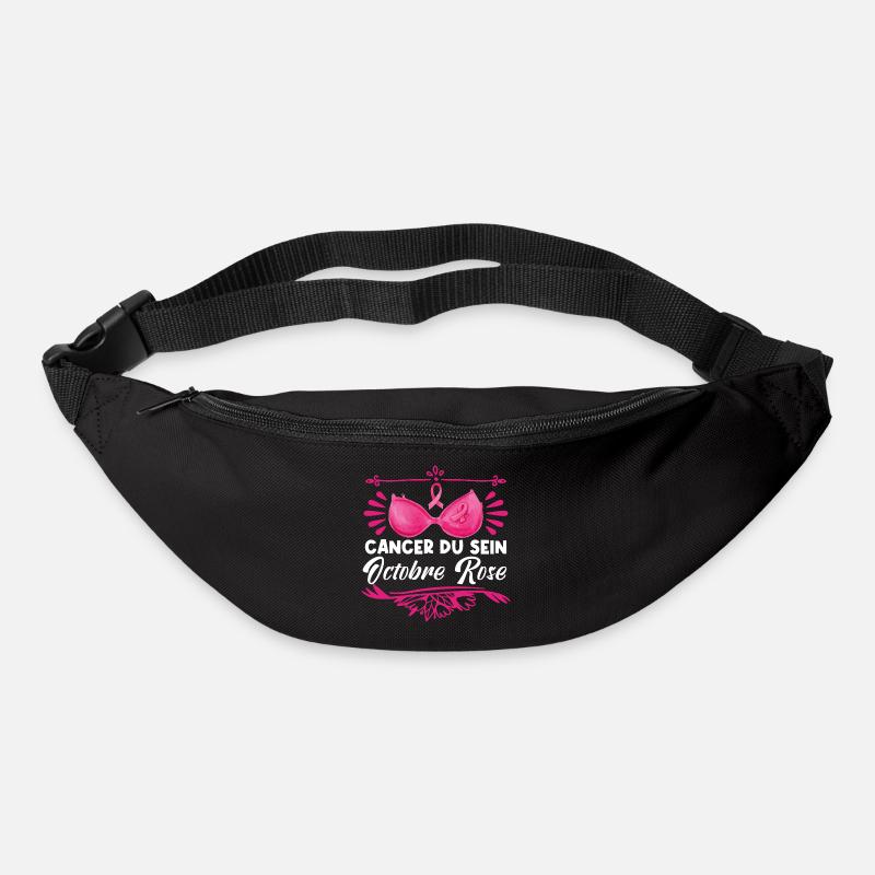 Cancer Du Sein Octobre Rose. - Sac banane - noir