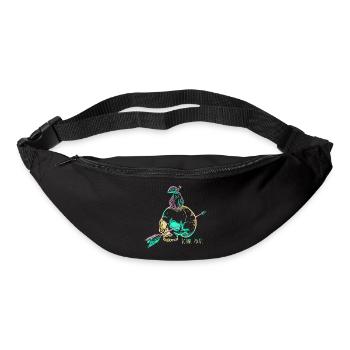 Skull pear yellow - Sac banane - noir - Devant