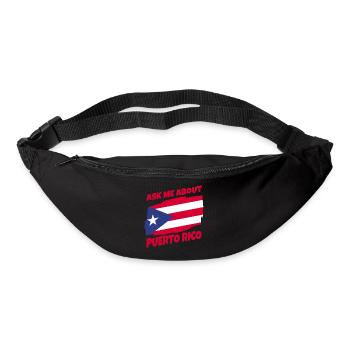 Drapeau de Porto Rico - Sac banane - noir - Devant