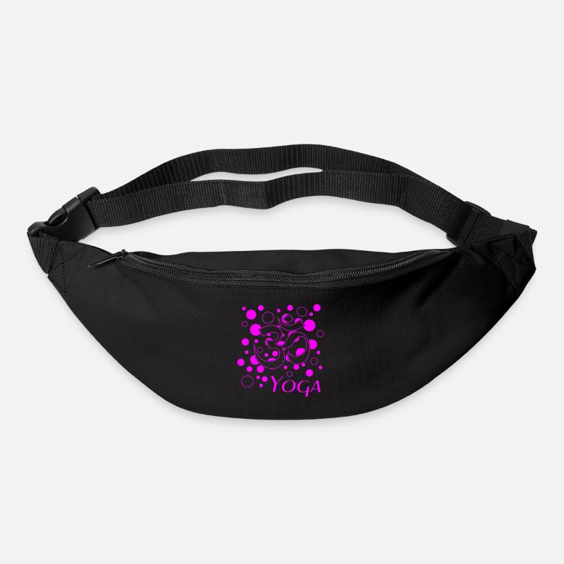 Yoga Om pink - Gürteltasche - Schwarz