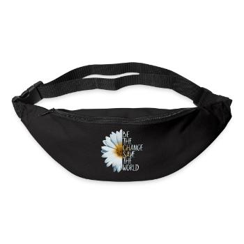 Soyez le changement Sauver le monde Protection du climat Nature - Sac banane - noir - Devant
