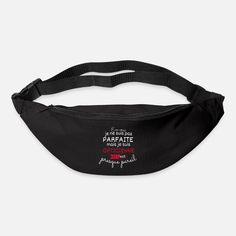 Pas parfaite mais Opticienne - Sac banane - noir