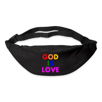 God is love - Sac banane - noir - Devant
