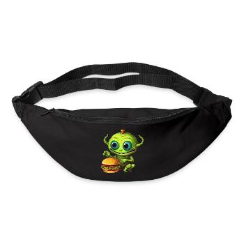 Alien à quatre pattes: amateur de restauration rapide - Sac banane - noir - Devant