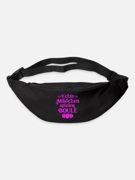 Echte Mädchen spielen Boule Bouler Boccia Spiel - Gürteltasche - Schwarz