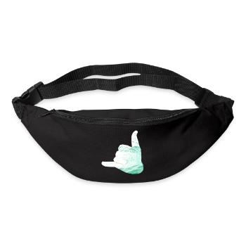 salut surfeur shaka - Sac banane - noir - Devant