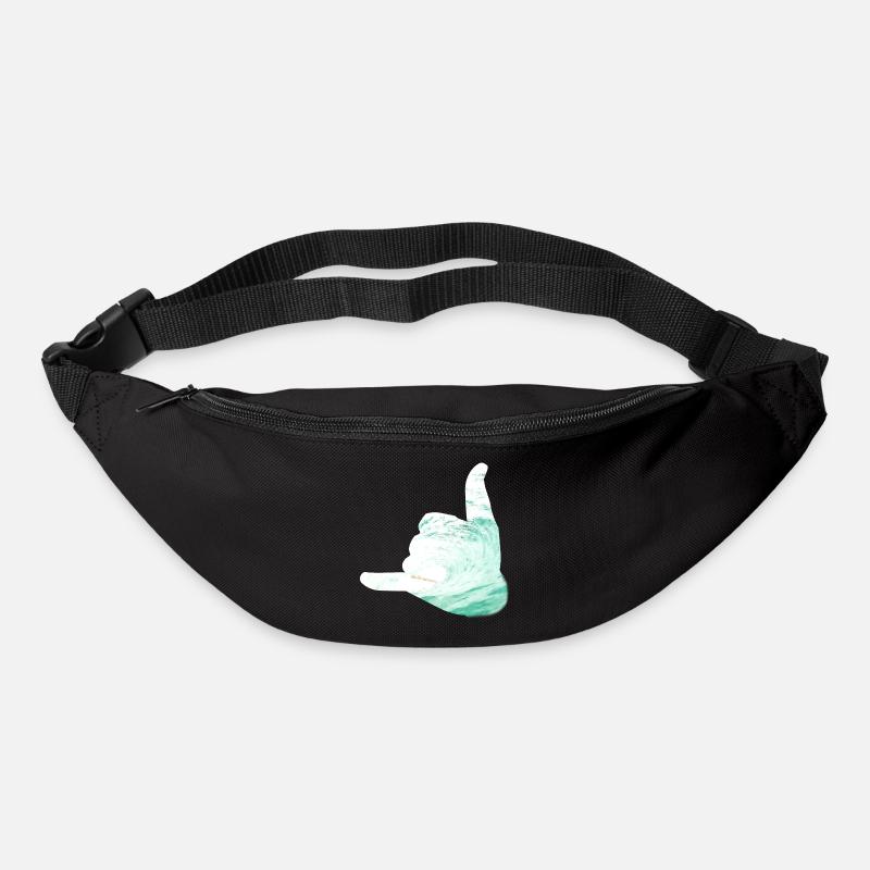 Hallo Surfer Shaka - Gürteltasche - Schwarz