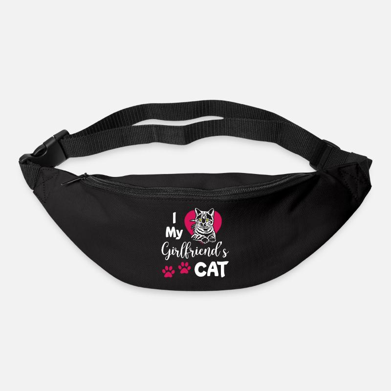 I Love My Girlfriends Cat - Gürteltasche - Schwarz