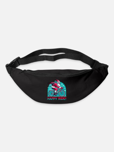 Happy Ride Chrsitmas Nikolaus auf dem Rennrad - Gürteltasche - Schwarz