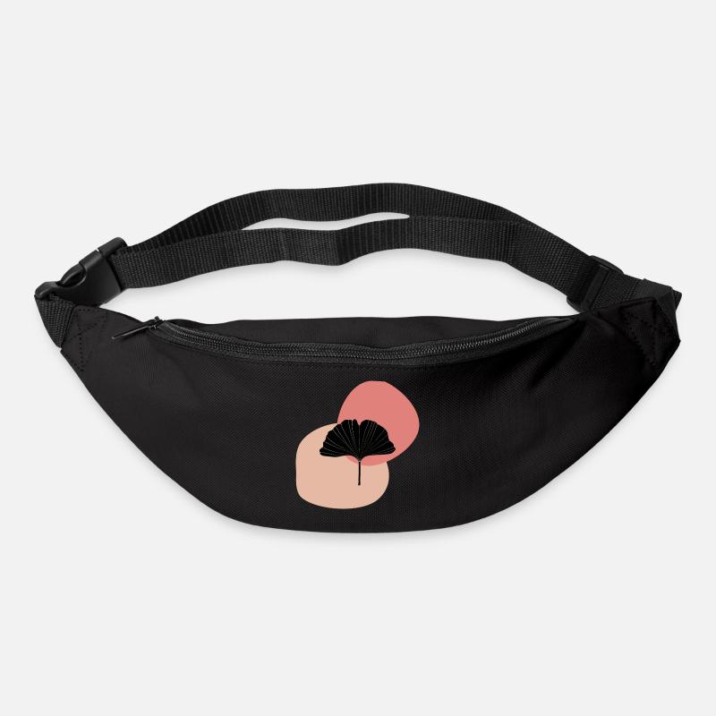 Gingko Blatt midcentury modern - Gürteltasche - Schwarz