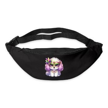 Conception de caniche Mardi Gras - Sac banane - noir - Devant