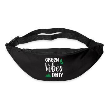 Nur grüne Vibes - Gürteltasche - Schwarz - Vorne