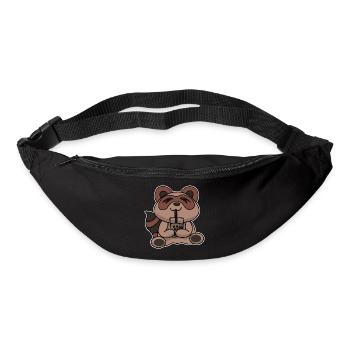 Bubble Tea Drinking Raccoon Anime Kawaii - Bum bag - black - Front