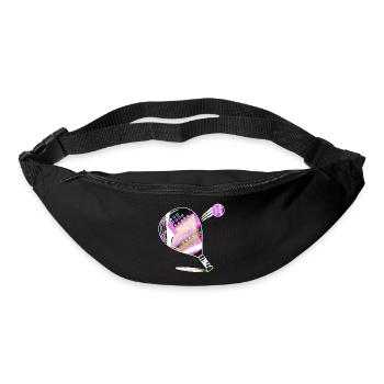 Padel Tennis, Tennis, Graffiti,pink - Gürteltasche - Schwarz - Vorne