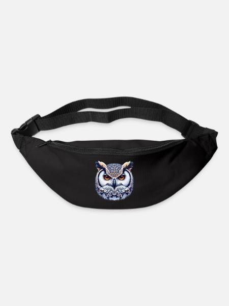 Eule - Gürteltasche - Schwarz