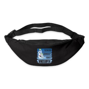 Faszination - Leidenschaft - Freiheit - Windsurfen - Gürteltasche - Schwarz - Vorne