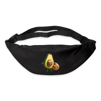 Avocado with walnut kernel - Bum bag - black - Front