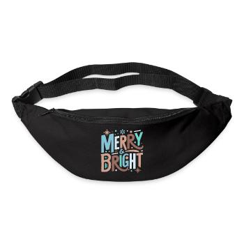 Merry & Bright Festive Typography - Gürteltasche - Schwarz - Vorne