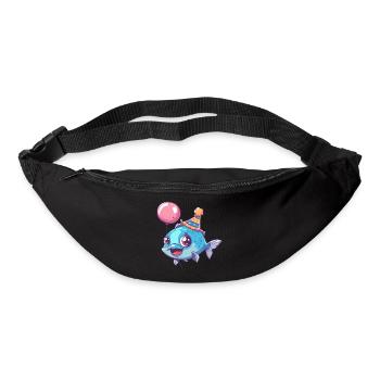Piranha Fish Birthday Comic Cute - Bum bag - black - Front