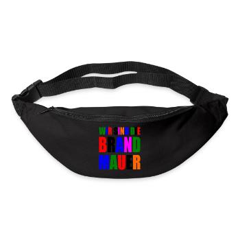 wir sind die brandmauer - Gürteltasche - Schwarz - Vorne