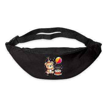 Bear Kid Celebrating Birthday - Gürteltasche - Schwarz - Vorne