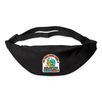 je vais plus loin humour sticker camping car - Sac banane - noir - Devant