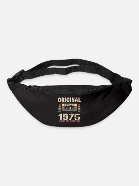 Geboren im Oktober 1975 | Vintage Geschenk Oktober 1975 - Gürteltasche - Schwarz