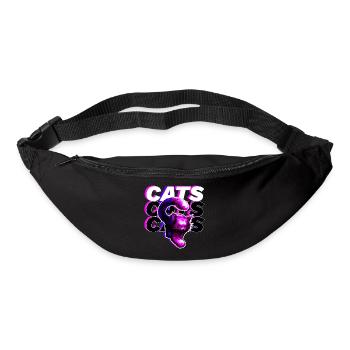 CATS, CATS, CATS · Bunte Raubkatze - Gürteltasche - Schwarz - Vorne