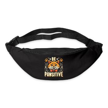 Be pawsitive cute cat - Bum bag - black - Front