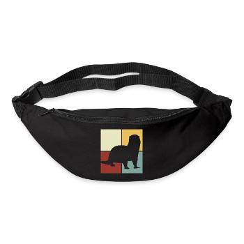Seeotter Cartoon Tierliebhaber Vintage - Gürteltasche - Schwarz - Vorne