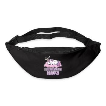 Schlafendes Einhorn auf Wolke – Naps - Gürteltasche - Schwarz - Vorne