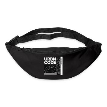 Conception de lignes de code urbain - Sac banane - noir - Devant