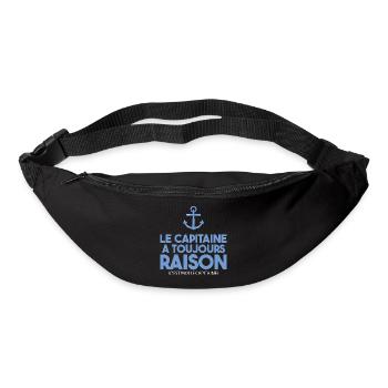 Le Capitaine A Toujours Raison Humour Marin - Sac banane - noir - Devant