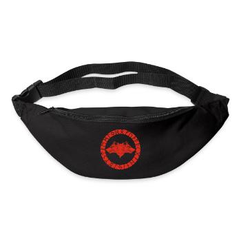 Roter Wikingerwolf mit zwei Köpfen - Gürteltasche - Schwarz - Vorne