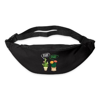 Amateur des plantes, plantes amoureuses des fleurs succulentes, amour - Sac banane - noir - Devant