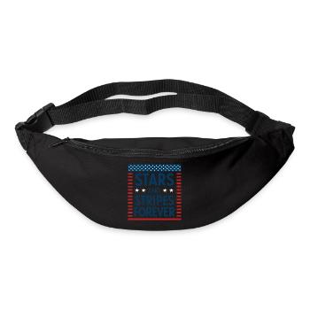 Forever Sterne und Streifen - Gürteltasche - Schwarz - Vorne