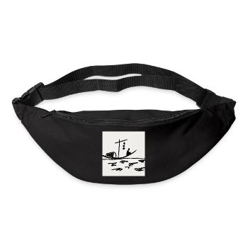 Nachtboot am Fluss - Gürteltasche - Schwarz - Vorne