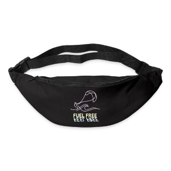 Sans carburant de cerf-volant, t-shirt, sweat à capuche, casquette, tasse - Sac banane - noir - Devant