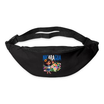 Fierté et Foyer du drapeau du Nicaragua - Sac banane - noir - Devant