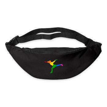 Play of colours in figure skating - Bum bag - black - Front